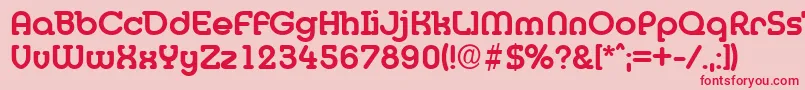 Desireebeckermedium Font – Red Fonts on Pink Background