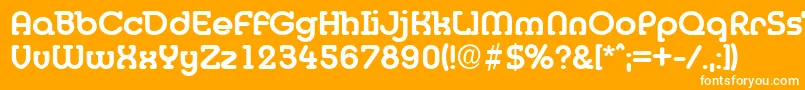 フォントDesireebeckermedium – オレンジの背景に白い文字