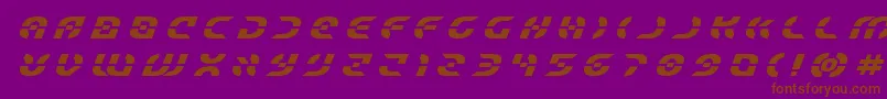 Starfighterboldtitleital Font – Brown Fonts on Purple Background