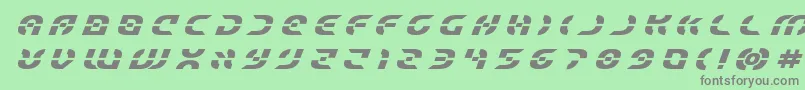 Starfighterboldtitleital Font – Gray Fonts on Green Background