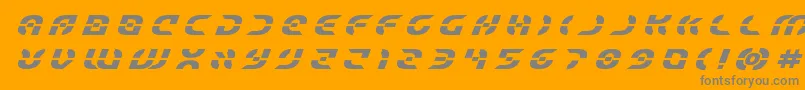 Starfighterboldtitleital Font – Gray Fonts on Orange Background