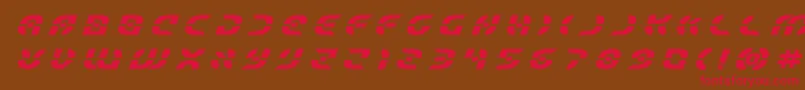 Starfighterboldtitleital Font – Red Fonts on Brown Background