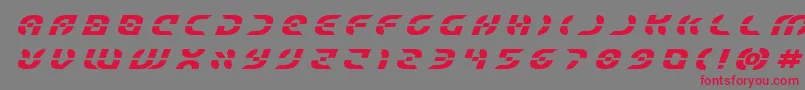 Starfighterboldtitleital-Schriftart – Rote Schriften auf grauem Hintergrund