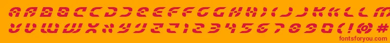 fuente Starfighterboldtitleital – Fuentes Rojas Sobre Fondo Naranja