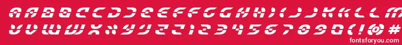Starfighterboldtitleital Font – White Fonts on Red Background