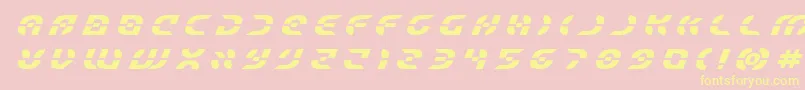Starfighterboldtitleital Font – Yellow Fonts on Pink Background