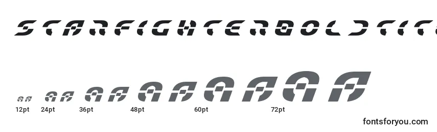 Starfighterboldtitleital Font Sizes