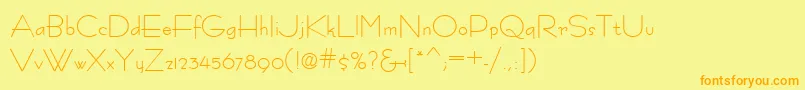 FastracfashionRegular Font – Orange Fonts on Yellow Background