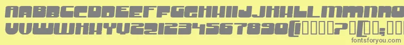 GrooveMachineExpandedBold Font – Gray Fonts on Yellow Background