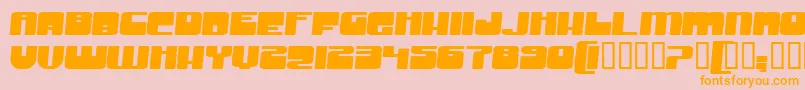 GrooveMachineExpandedBold Font – Orange Fonts on Pink Background