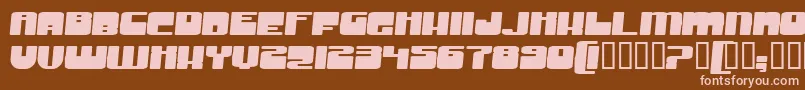 Czcionka GrooveMachineExpandedBold – różowe czcionki na brązowym tle