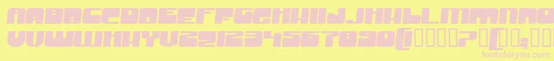 GrooveMachineExpandedBold Font – Pink Fonts on Yellow Background