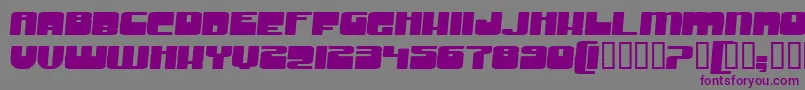 Czcionka GrooveMachineExpandedBold – fioletowe czcionki na szarym tle