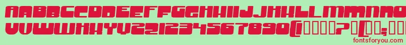 GrooveMachineExpandedBold Font – Red Fonts on Green Background