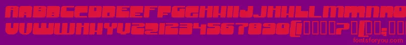 GrooveMachineExpandedBold Font – Red Fonts on Purple Background