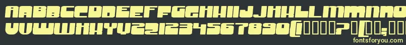 Czcionka GrooveMachineExpandedBold – żółte czcionki na czarnym tle