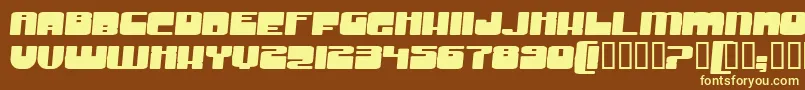 Шрифт GrooveMachineExpandedBold – жёлтые шрифты на коричневом фоне