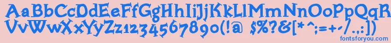 Bloxxserifbold Font – Blue Fonts on Pink Background