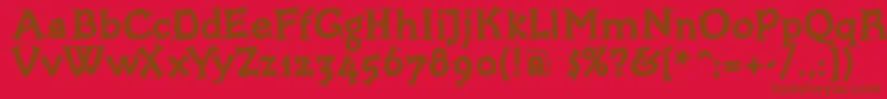 フォントBloxxserifbold – 赤い背景に茶色の文字