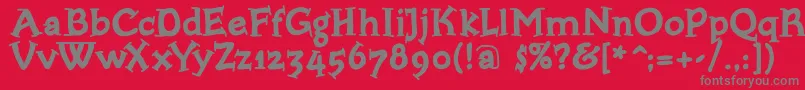 Bloxxserifbold Font – Gray Fonts on Red Background