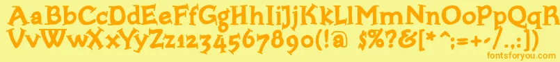 Bloxxserifbold Font – Orange Fonts on Yellow Background