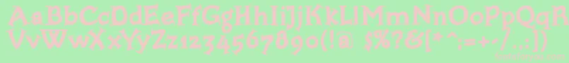 Bloxxserifbold Font – Pink Fonts on Green Background