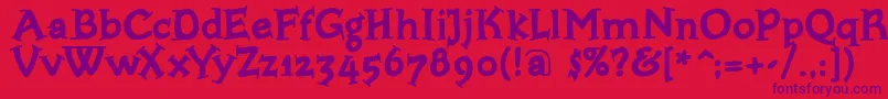 フォントBloxxserifbold – 赤い背景に紫のフォント
