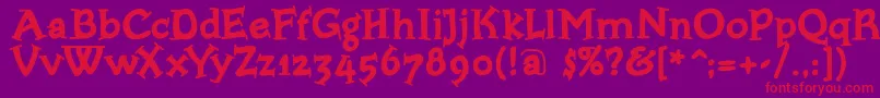 Bloxxserifbold Font – Red Fonts on Purple Background