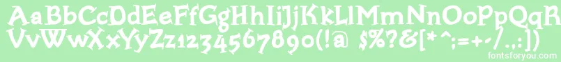 Bloxxserifbold Font – White Fonts on Green Background