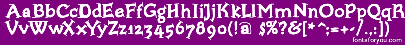 Bloxxserifbold Font – White Fonts on Purple Background