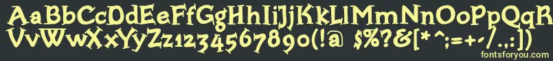 Bloxxserifbold Font – Yellow Fonts on Black Background