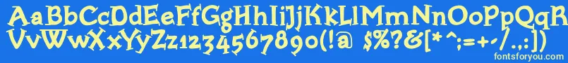 Bloxxserifbold Font – Yellow Fonts on Blue Background