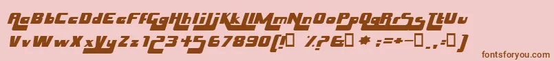 HuskyStash Font – Brown Fonts on Pink Background