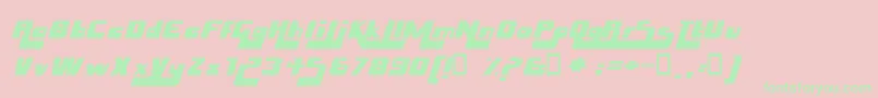 HuskyStash Font – Green Fonts on Pink Background