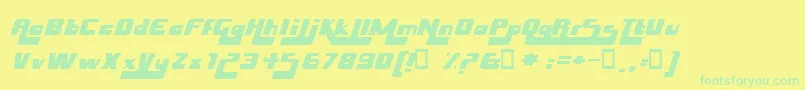 HuskyStash Font – Green Fonts on Yellow Background
