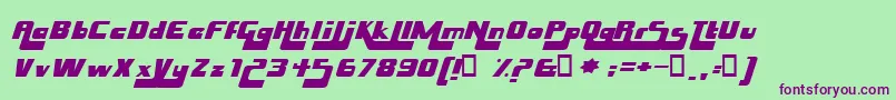 HuskyStash Font – Purple Fonts on Green Background