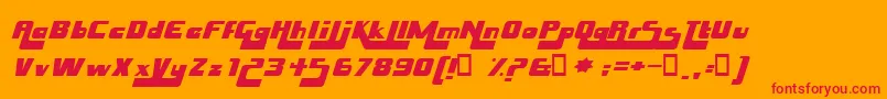 HuskyStash Font – Red Fonts on Orange Background