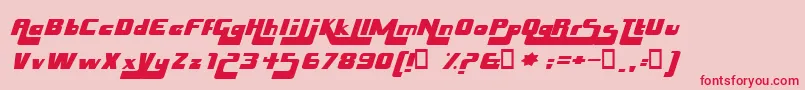 HuskyStash Font – Red Fonts on Pink Background