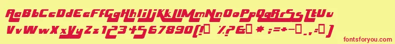 HuskyStash Font – Red Fonts on Yellow Background