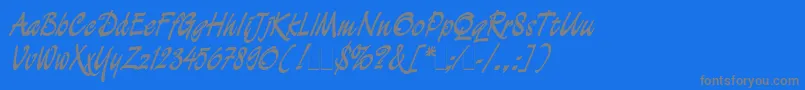 フォントDemianCyrPlain1.0 – 青い背景に灰色の文字