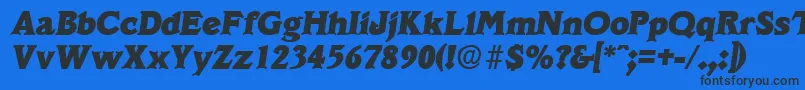 VeracruzExtraboldita Font – Black Fonts on Blue Background