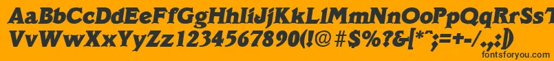 VeracruzExtraboldita Font – Black Fonts on Orange Background