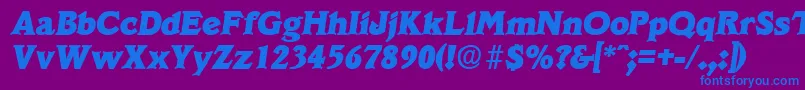 VeracruzExtraboldita Font – Blue Fonts on Purple Background