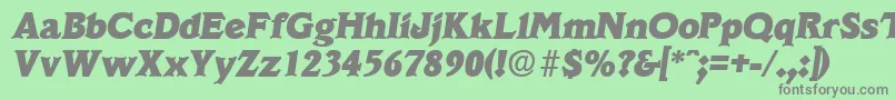VeracruzExtraboldita Font – Gray Fonts on Green Background
