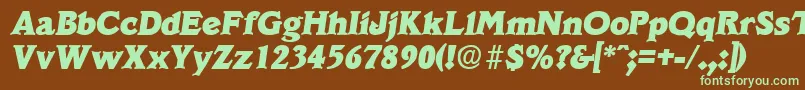 VeracruzExtraboldita Font – Green Fonts on Brown Background