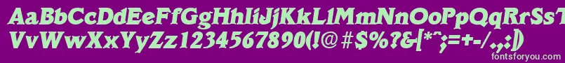 VeracruzExtraboldita Font – Green Fonts on Purple Background