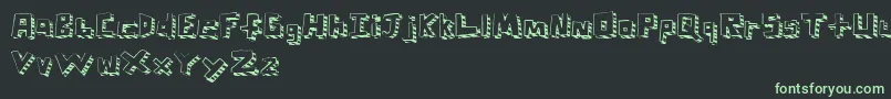 フォントStripefest – 黒い背景に緑の文字