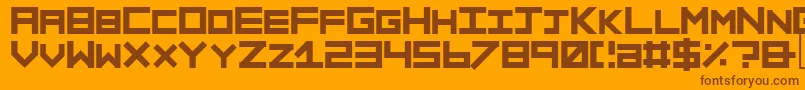 Sinner ffy Font – Brown Fonts on Orange Background