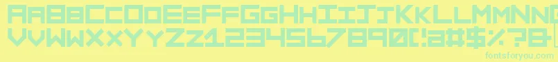 Sinner ffy Font – Green Fonts on Yellow Background