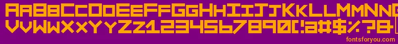 Sinner ffy Font – Orange Fonts on Purple Background